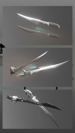Tactical Ninja Swords in 3D 🥷 Lookdev & Render