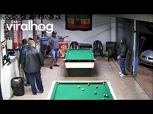 Man Manages To Hacky Sack Pool Ball Back To Table || ViralHog