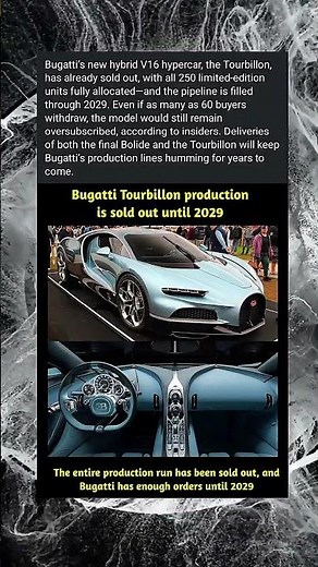 Bugatti Tourbillon SOLD OUT Until 2029! | $4M Hybrid V16 Hypercar Breaks Records 🚀