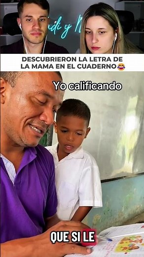The teacher discovers that his mother did his homework for him.