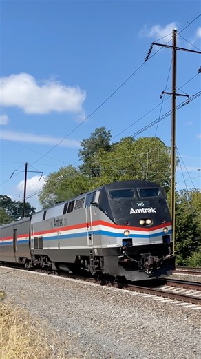 Amtrak Phase III P42 145 leads Pennsylvanian 42 thru Bird-in-Hand 9/26/2025 #amtrak #p42 #phaseiii