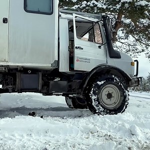 7.7K views · 140 reactions | Frozen Lake Adventure: Unimog Caravan Winter Camping! | Mountains Camping | Facebook