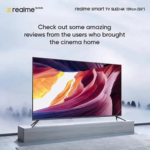 23K views · 208 reactions | A cinematic experience that is loved by everyone! Our users are loving the smart features of the 139cm (55”) #realmeSmartSLEDTV. Share if you wish to #BringTheCinemaHome. Know more: https://bit.ly/3lPYL55 | realme narzo India | Facebook