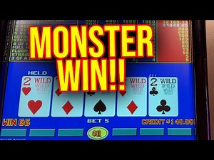 ANOTHER MONSTER WIN ON DEUCES WILD POKER IN LAS VEGAS!!