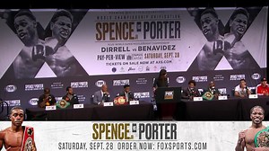 12K views · 328 reactions | “You a in shape street fighter.” IBF Champ Errol Spence Jr., and WBC Champ Showtime Shawn Porter didn’t hold back at today’s press conference . | PBC on FOX | Facebook