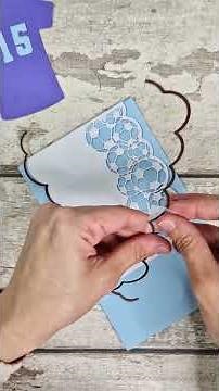 Easy shaped Card With Edger Dies | Football Card Tutorial | Acrylic Markers On Die Cuts