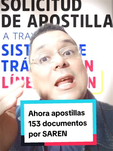 Apostilla en Venezuela: 153 documentos por SAREN