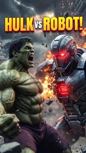 “HULK vs Giant Robot 😱🔥 City Destroyed in 30 Seconds!”#shorts #robot #hulk