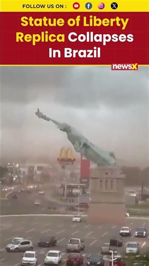 Statue of Liberty Replica Collapses in Guaíba, Brazil Amid Strong Winds