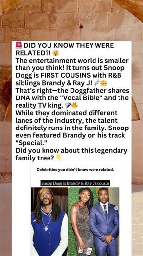 DID YOU KNOW? Snoop Dogg, Brandy & Ray J's SHOCKING Family Connection!