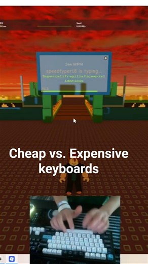 cheap vs. expensive keyboards #typing #roblox #cheapvsexpensive #keyboards