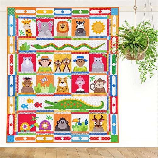 Who's at the Zoo: Applique Animal Quilt Pattern (digital Download) - Etsy