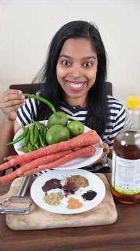 15 Minute Lunch Ideas🍱 Mango🥕Carrot Pickle #shorts #funny #comedy #minkutinku #mango #winter #food