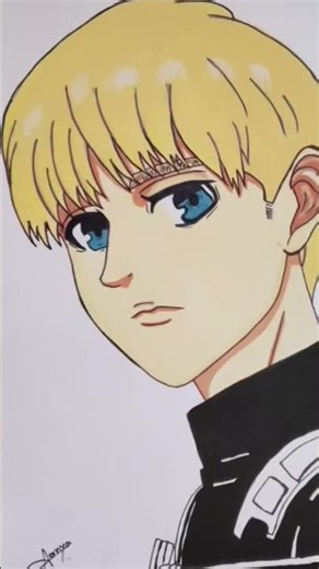 Armin Alert 🫡 from Attack On Titan #anime #attackontitan #crunchyroll #art #artwork #drawing #japan