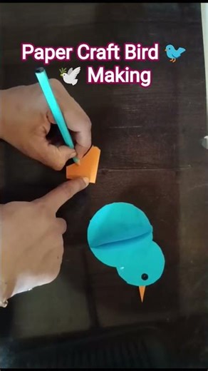 How to make paperbird #papercraft #birds #diy #craft #origami #tutorial #ytshorts #shortfeed #shorts