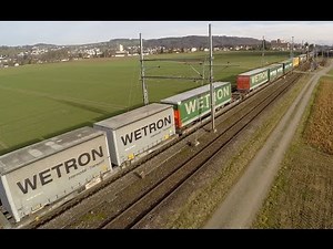 Züge auf der Südbahn - trains from air, trainfart