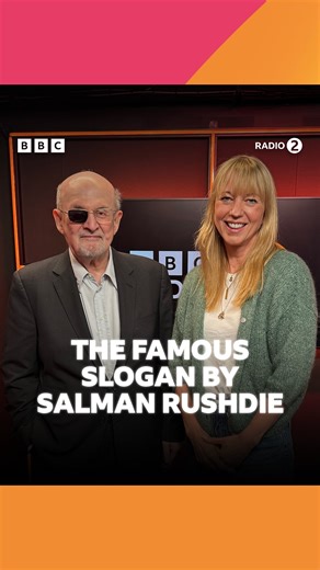 79K views · 77 reactions | Salman Rushdie tells Sara Cox about the famous slogan he coined  Listen to The Radio 2 Book Club on BBC Sounds 李 | BBC Radio 2 | Facebook