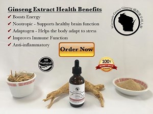 Wisconsin Grown American Ginseng Root Extract