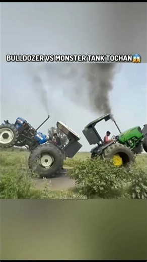 BULLDOZER VS MONSTER TANK😱 // NISHU DESHWAL #nishudaswal #tractor #automobile #shortsfeed #shorts