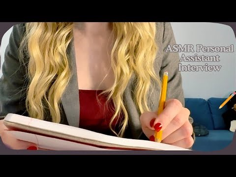 📝 ASMR Interviewing You For A Personal Assistant Role | Writing, Typing, Soft-Spoken