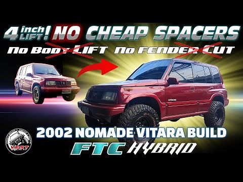 '02 SUZUKI VITARA BUILD! PURE FOUR (4) INCHES SUSPENSION LIFT via FTC HYBRID KIT! #suzukivitara #Vit