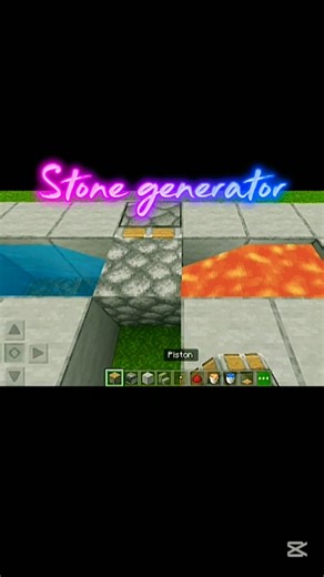 Infinite stone generator #minecraft🤯