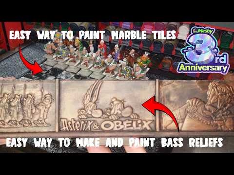 HOW to Paint Marble Tiles and MAKE Bass Reliefs ‪@MeshyAI‬​