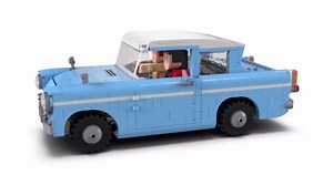 LEGO Harry Potter Enchanted Flying Ford Anglia Car Building Toy for Boys & Girls - Book Shelf & Bedroom Decor for Ages 14+ - W/Harry, Ron, & Hedwig Minifigures - Gift Idea for Birthdays - 76470