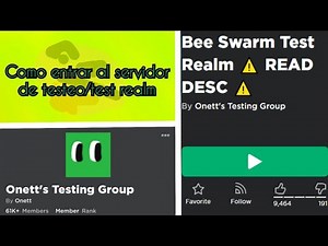 🌟como entrar al servidor de testeo/test realm 🌀(si te aceptan)✅| bee swarm simulator🐝🌟