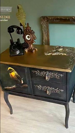 IKEA Hack ✨ Moody Glam Cabinet Makeover Using Redesign!