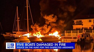 A luxury Gold Coast marina has erupted in flames... the fast-moving fire destroying several boats. Read more: http://9Soci.al/Zedx30qM6tg #9News | 9 News Queensland