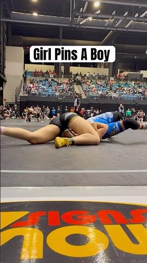 Girl Pins A Boy 🔥 Kaylee Thompson #wrestling #martialarts