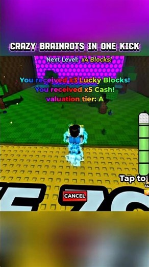 CRAZY BRAINROTS IN ONE KICK 🤯 #kickaluckyblock #roblox