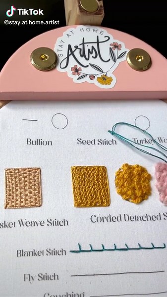 Seed Stitch Tutorial with Toddler | Embroidery Tutorial