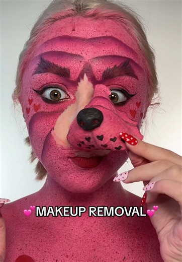 SFX Makeup Removal!💕💕 #makeup #creativemakeup #makeupremoval #sfxmakeup #valentinesmakeup