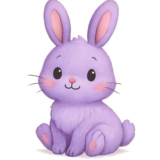 Cute Purple Rabbit Sticker – Cute Bunny Sticker in Cartoon Style for Car Laptop Wall Decal – Funny Rabbit Design - Etsy Australia