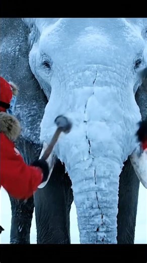 Frozen Solid! Frozen Elephant Found in the Wilderness..The Ending Is Shocking