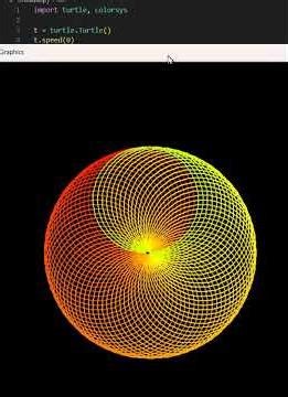 Advanced Spiral Animation (Dynamic Glow) Python Turtle Graphics#python #coding #javascript fun code