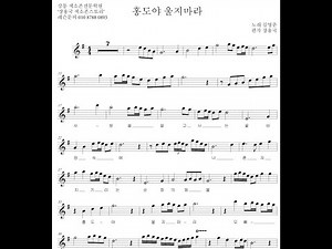 홍도야우지마라 애드립악보 알토색소폰연주 [장용국 강릉색소폰아카데미]