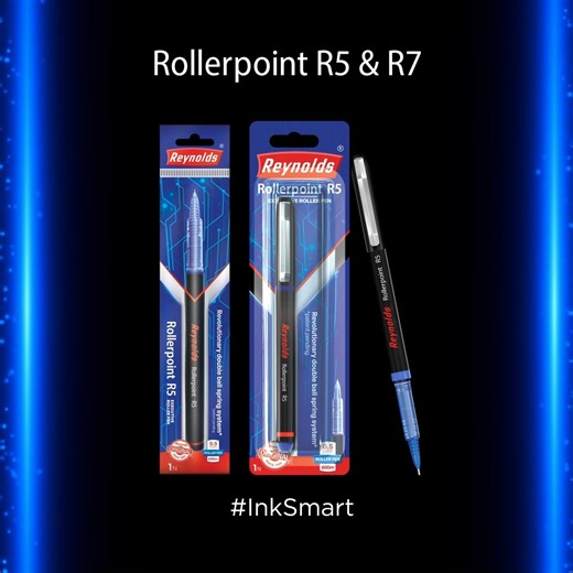 158K views · 84 reactions | Introducing the Reynolds Rollerpoint R5 and R7 pens - sleek, waterproof, and effortlessly smooth! ✍️ With an Innovative Double Ball Spring system, writing feels like a dream. Available in Blue and Black - make your mark in style! #ReynoldsRollerpoint #SmoothWriting #InkSmart #Reynolds #WritingInstruments #ReynoldsPens #AlwaysTrusted #RollerpointR5 #RollerpointR7 | Reynolds | Facebook