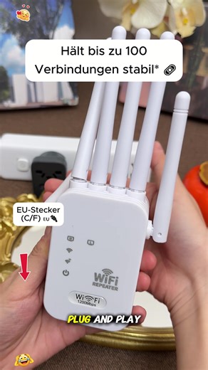 Alle online und alles langsam? 👨‍👩‍👧‍👦🐢 Hält bis zu 100 Geräte stabil verbunden (abhängig vom Netz). Lernen, arbeiten, streamen – gleichzeitig. 🔗✨ #VieleGeraeteStark #FamilienWLANPro #ParallelOhneStress #SmartHomeNetz#AY100909