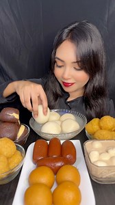 5.3M views · 42K reactions | Rashmalai,Roshogollah Sweet Eating | Big Bites Mukbang | Facebook