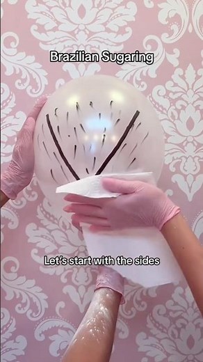 How to ➡️ Brazilian Sugaring 🍯 #braziliansugaring #hairlessskin #sugarhairremoval #short