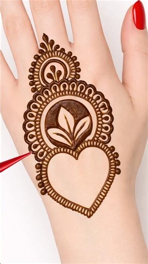 Easy Mehndi Design 💫 | Simple Henna #mehndidesign #hennaart #shorts