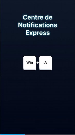 Le raccourci Windows indispensable (Win + A) ⌨️ #shorts
