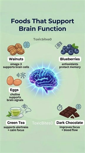 These Foods Upgrade Your Brain #brainhealth #foodfacts #nutritiontips #wellness #shorts