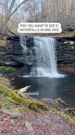 Kimberly Debes on Instagram: "📍Ricketts Glen State Park, Benton, PA 🥾Falls Trail System: The full loop is 7.2 miles and begins at the parking lot along Route 118. This trail will pass 21 waterfalls ranging in heights from 11 ft to 94 ft. There is a shorter 3.2-mile option which will allow you to see 18 waterfalls. For this shorter option, park in the Lake Rose Trailhead parking lot. Another option would be to complete the 3.2-mile loop and simply do an out-and-back to the three additional wate