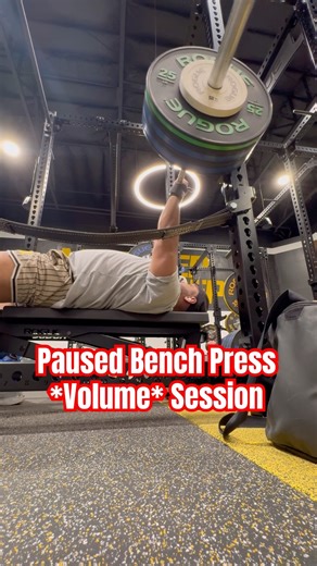 Paused Bench Press *Volume* Session. *295lb On The Bar #benchpress #hiphop