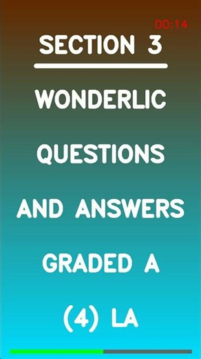 Wonderlic Questions and Answers Graded A 4 La Latest