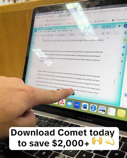 🚨 Students get Perplexity Pro Comet FREE For a limited time!!! 🚨 💸 $2,400 in value free!!! 💸 You Get: 🧠 Comet browser. World's first browser to have an AI-assistant embedded 🧠Access to the latest advanced AI models (including ChatGPT, Grok, Claude, Gemini, Sonar, and others) for research and summarization 🧠 Image and video generation from DALL-E, FLUX and GPT #Perplexity #Comet #AI #Browser #GoogleChrome #Chrome #AIAssistant #Automation #Productivity #CometAI #CometCampus | Perplexity AI